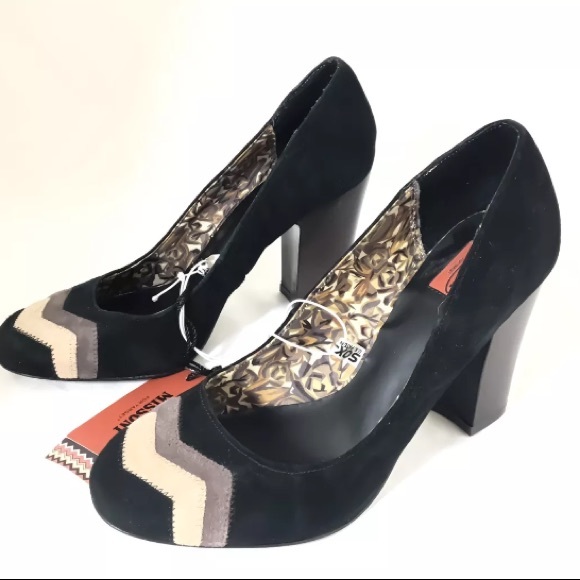 Missoni Shoes - MISSONI for Target Black Zig Zag Suede Pumps 9